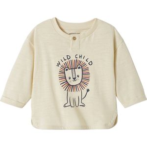 Vertbaudet - T-shirt met Lange Mouwen - Leeuw - Baby