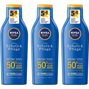 Nivea | 3 x SUN Zonnebrand - Zonnebrandmelk SPF 50 200 ml | Protect & Hydrate