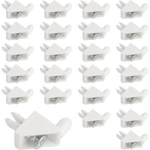 Bodemdragers 101558 geschikt als reserveonderdeel voor IKEA plankdragers PAX, COMPLEMENT vloerhouders wit (24 stuks)