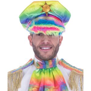 rainbow hat - kepie met regenboog en blinkertjes - grappige pet