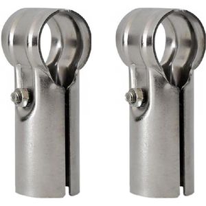 2 stuks eindrailklemmen 1-3/8 inch roestvrij staal T-pijpklemmen - verbindingsschakelketting - thuis magazijnen winkels .