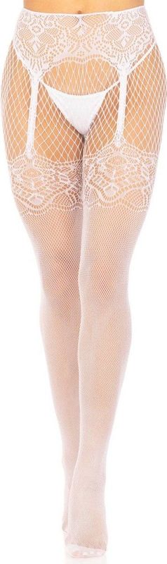 Leg Avenue - Fishnet Backseam Net panty - Wit