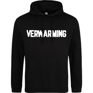 VERWARMING Hoodie | Sweater | Capuchon | Trui | Hooded | Print | Zwart | Maat XS