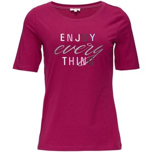 s.Oliver - T-shirt - Maat XS - Vrouwen - 44E2 LILAC/PINK - katoen