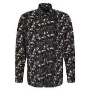 Overhemden - Olijf - Katoen - Met Grafische Print - Button-downkraag