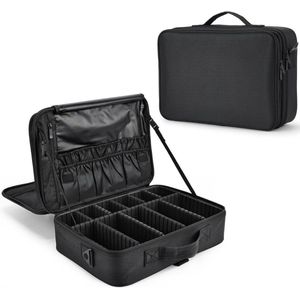 Visagie Koffer - Cosmetica Koffer - Kapperskoffer - Make-up Koffer met Verstelbare Vakken – Pedicure en Nagelstyliste Beauty Koffer – Kapperstas – Waterdicht – Makkelijk Mee Te Nemen