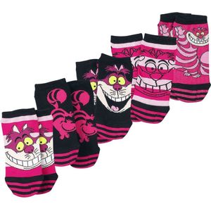 Disney - Cheshire Cat - Sokken - Roze/Zwart - 72% Katoen