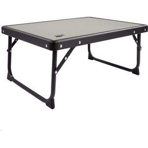 Opvouwbare campingtafel van staal en MDF - Draagbaar en kantelbestendig - Met handvat - Afmetingen 56 x 40 x 25 cm - Campingaccessoires vouwtafel