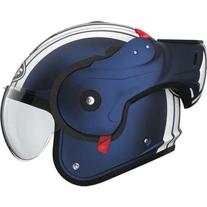 Roof RO9 Boxxer 2 Stripes Dark Blue Matt White - Systeemhelm - Maat XS - Boxer helm - Motorhelm - ECE 22-06 gekeurd
