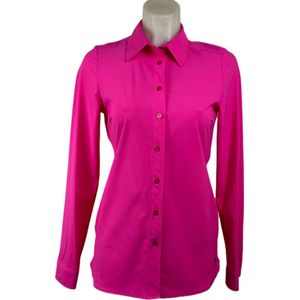 Angelle Milan – Travelkleding voor dames – Fuchsia Casual Blouse – Ademend – Casual – Duurzame Blouse - In 5 maten - Maat M