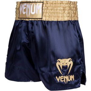 Venum Classic Muay Thai Shorts Navy Blue Gold - M
