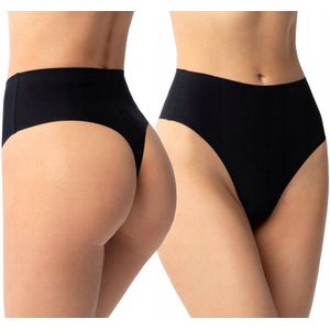 Julimex Simple String Maxi – Maat L - Black - Hoge Taille - Naadloze damesstring – Comfortabel en onzichtbaar – beige - Ondergoed