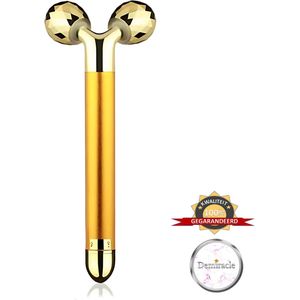 Demiracle® Energie 3D Roller – Goud – Gezichtsroller – Face Roller – Gezichtsmassage - Cadeau voor vrouw, moeder en vriendin