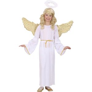 WIDMANN - Verkleedkostuum goudkleurige engel voor kinderen - 158 (11-13 jaar)