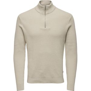 ONLY & SONS ONSPHIL REG 12 STRUC HALF ZIP KNIT NOOS Heren Trui - Maat L