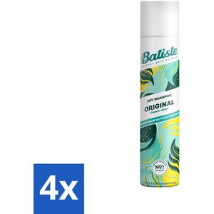 Batiste - Original - Droogshampoo - Klassieke Frisse Geur - Geeft Volume en Textuur - 200ml - Voordeelverpakking - 4 stuks