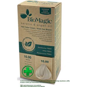Natuurlijke Permanente Haarverf en KIT, met Biologische Ingrediënten, goedgekeurd in de Apotheek - EXTRA LICHTBLOND 10/00 BioMagic