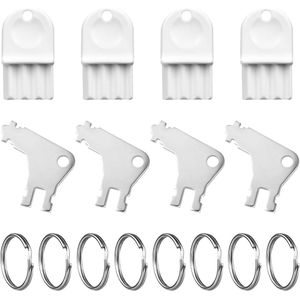 Allecto Plus - Tissuedispenser Sleutel Set voor Papieren Handdoekdispenser - 8 Metalen Sleutelhangers - Geschikt voor Grote Kantoorgebouwen en Medische Faciliteiten - Betrouwbaar en Handig in Gebruik