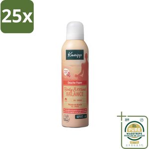 25 x Kneipp - Douche schuim - Body & Mind Balance - Iris & Vetiver - 200 ml - Grootverpakking - Douche Foam - Body And Mind Balance - Iris Extract - Vetiver Oil - Natuurlijke Schuim