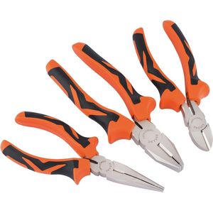 Soft Grip Pliers Set - Blauw - Set van 3 stuks