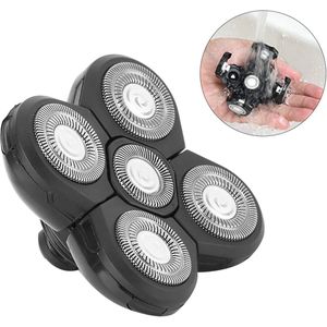 Vervangende Scheerkop met 5 Scheerkoppen - Universele Elektrische Baardscheerapparaat - Vervangende Scheerkop met 5 Messen Rotating Scheerkop Rotating Scheerkop Dubbel (Reserve 5 Snijkoppen)