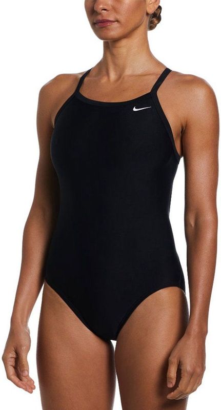 Nike Swim Solid Racerback Zwemkleding Zwart 26 Vrouw