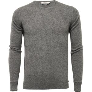 Hommard Pure Cashmere Crew Neck Sweater, Mid Grey, 100% Cashmere, Medium, Grijs, Trui, Unisex, Kasjmier, Pullover, Ronde nek