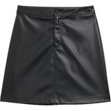 Tom Tailor Denim - Licht Uitlopende Rok - Leerlook - Mini - Knoopsluiting