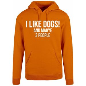 7311 - Hoodie - I Like Dogs-Paradise Orange-S