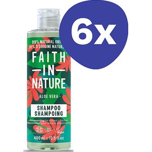 Faith in Nature AloÃ« Vera Shampoo (nomaal tot droog haar) (6x 400ml)