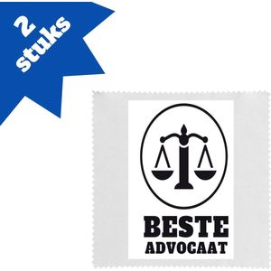 Akyol - beste advocaat brillendoekjes - Beste advocaat - collega - cadeau - 17,8 bij 17,8 cm - 2 stuks