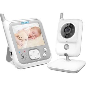 Babyfoon met camera en nachtzicht - Slimme videobewaking met intercom en slaapliedjes