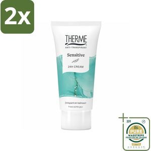 Therme - Sensitive - Anti-transpirant Crème - Hydraterend - 60ml - Voordeelverpakking - 2 stuks - Gevoelige huid - Hydraterend