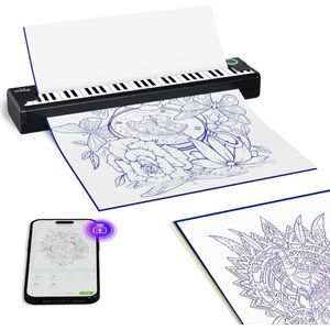 DD® Tattoo Stencil Printer - Thermische Printer - Tattoo Printer - 29x8x6cm - Zwart