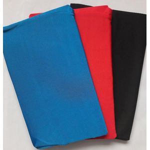 3 Rekbare Boekenkaften A4 - zwart blauw rood - geen kaftpapier nodig