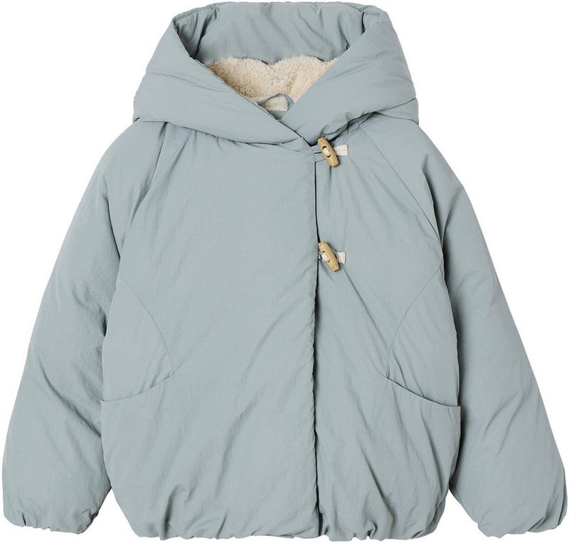 Donsjack - Groengrijs - Voor Meisjes - Waterafstotend - Met Capuchon