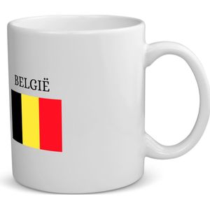 Akyol - belgie koffiemok - theemok - Brussel - belgen - embleem belgische vlag - toeristen - - 350 ML inhoud