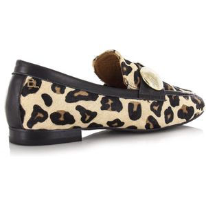 Babouche - Lulu - Loafers - Beige - Hairon Leer - Goudkleurige Details