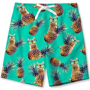 Grappige jongens zwembroek met sneldrogende mesh voering voor leeftijd 6-14 jaar