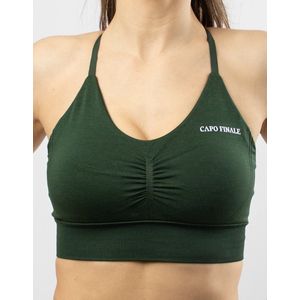 Verity Sportbra | CAPO FINALE - Sportbra's | S | Kleur Groen | Sportkleding | Activewear | Gymkleding | Fitnesskleding | Sportoutfit | Fitness | Hardlopen | Crossfit | Yoga | Pilates | Krachttraining