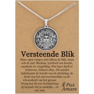 Oude Griekse mythologie slang Medusa ronde hanger ketting voor mannen