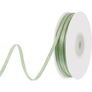 Green Ribbon 3mm - 91m Gift Ribbon - Green Satin Ribbon - Decoratie voor Cadeaus - Kerst - Verjaardag - Bruiloft Decoratie
