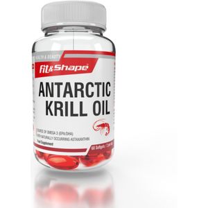 Fit&Shape - Antarctic Krill Olie - Softgel - 1000 mg - 60 Capsules - Rijke Bron van Omega-3