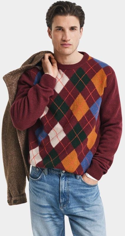 Gant - ARGYLE - Gebreide Pullover - Ronde Hals