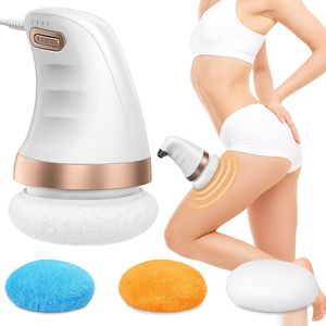 Elektrisch Massageapparaat tegen Cellulitis en Lipoedeem – 3 Opzetstukken – Ergonomisch & Verstelbaar – Huidversteviging & Vetverbranding
