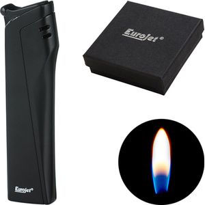 Eurojet Soft / Regular Flame Normale Vlam ""Evita"" Aansteker Klassiek Zwart / Classic Black in een Geschenkdoosje