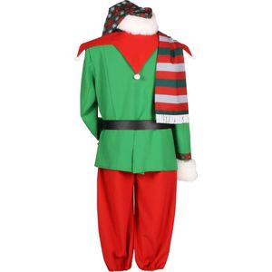 Kerst Elf Polestar Heren - Kerstelf Heren - Groen/Rood - Maat XL