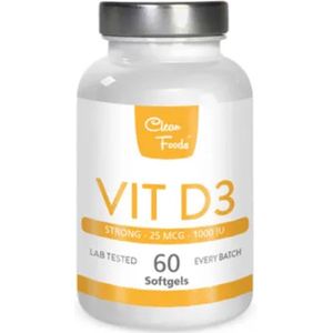 Clean Foods | Vitamine D3 | 1 x 60 Softgels