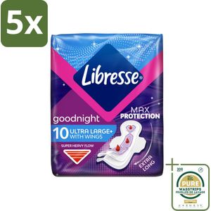 5 x Libresse – Inlegkruisjes – Invisible Goodnight 3 mm – Nachtbescherming – 10 Inlegkruisjes - Grootverpakking - Koffiezetapparaat