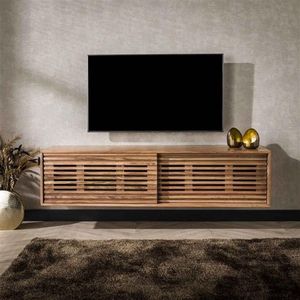 TV-meubel Monja acaciahout 2 deurs zwevend